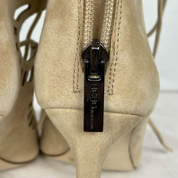 BCBGENERATION NIB Tan Suede Lace Up Heels - Women’s 7M - Picture 5 of 10